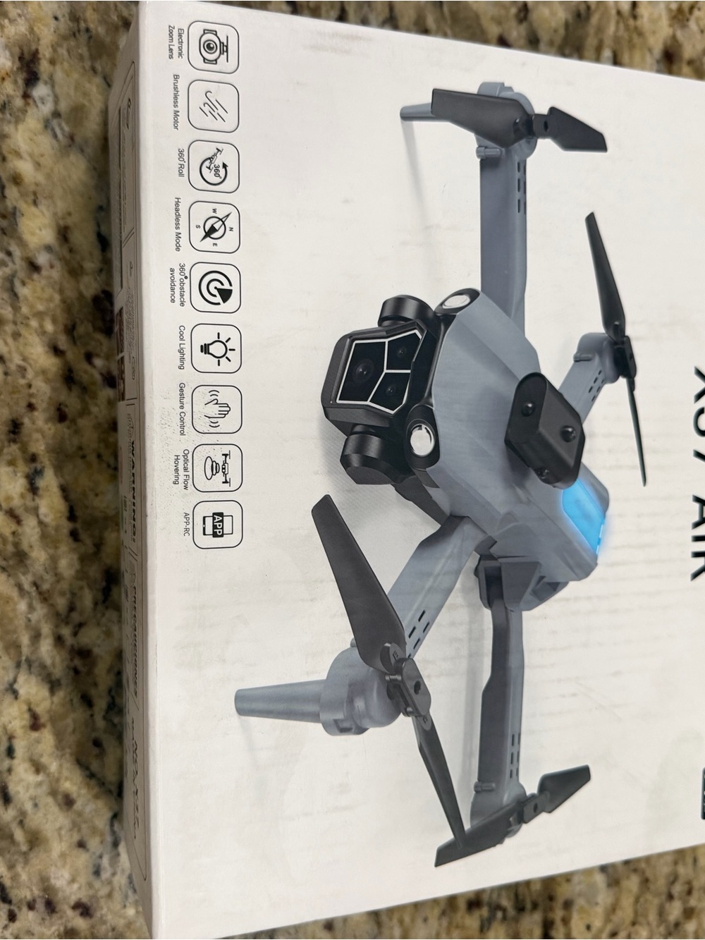 Foldable Camera Drone - Gray with Blue Accent